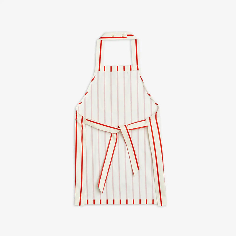 Mini Rodini Stripe Panda chef woven apron kids aprons Mini Rodini   