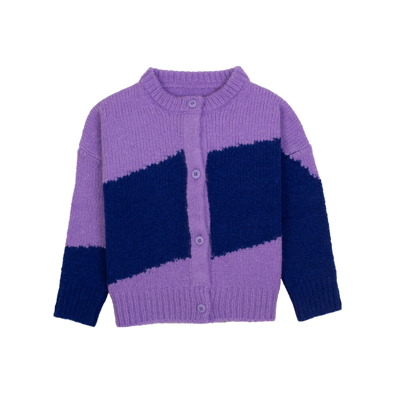 Wynken Wave Cardigan - Lilac / Night Blue kids cardigans Wynken   