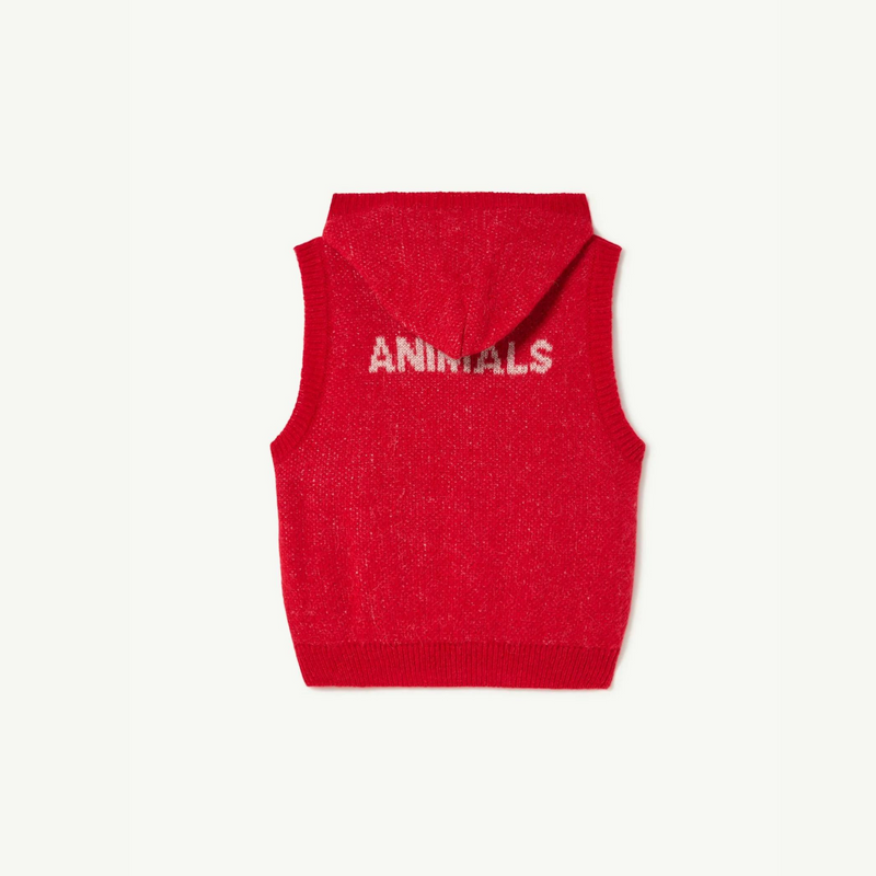 The Animals Observatory Red Yak Vest kids vests The Animals Observatory   