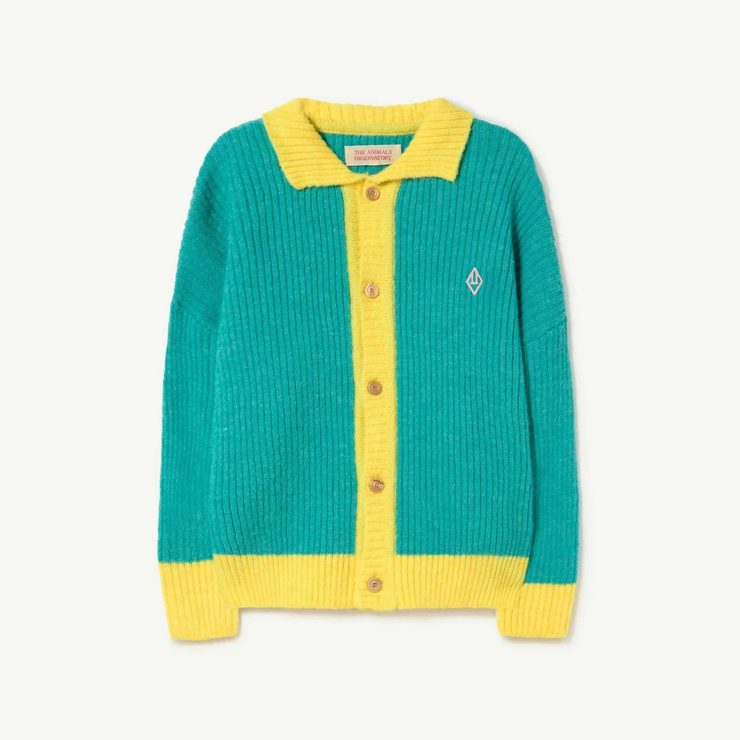 The Animals Observatory Bicolor Turquoise Toucan Cardigan – Crown