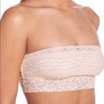 Free People Bandeau Scallop Lace Soft Pink Bralette Free People   