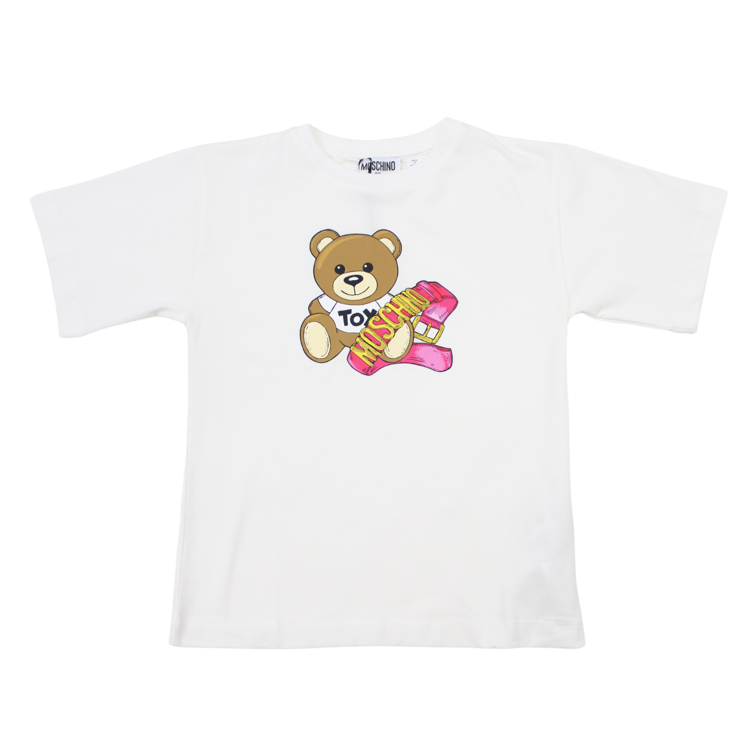 Moschino Kids Girl Pink Belt Maxi T-shirt