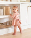 Quincy Mae Pointelle Skirted Bodysuit || Rose kids onesies Quincy Mae   