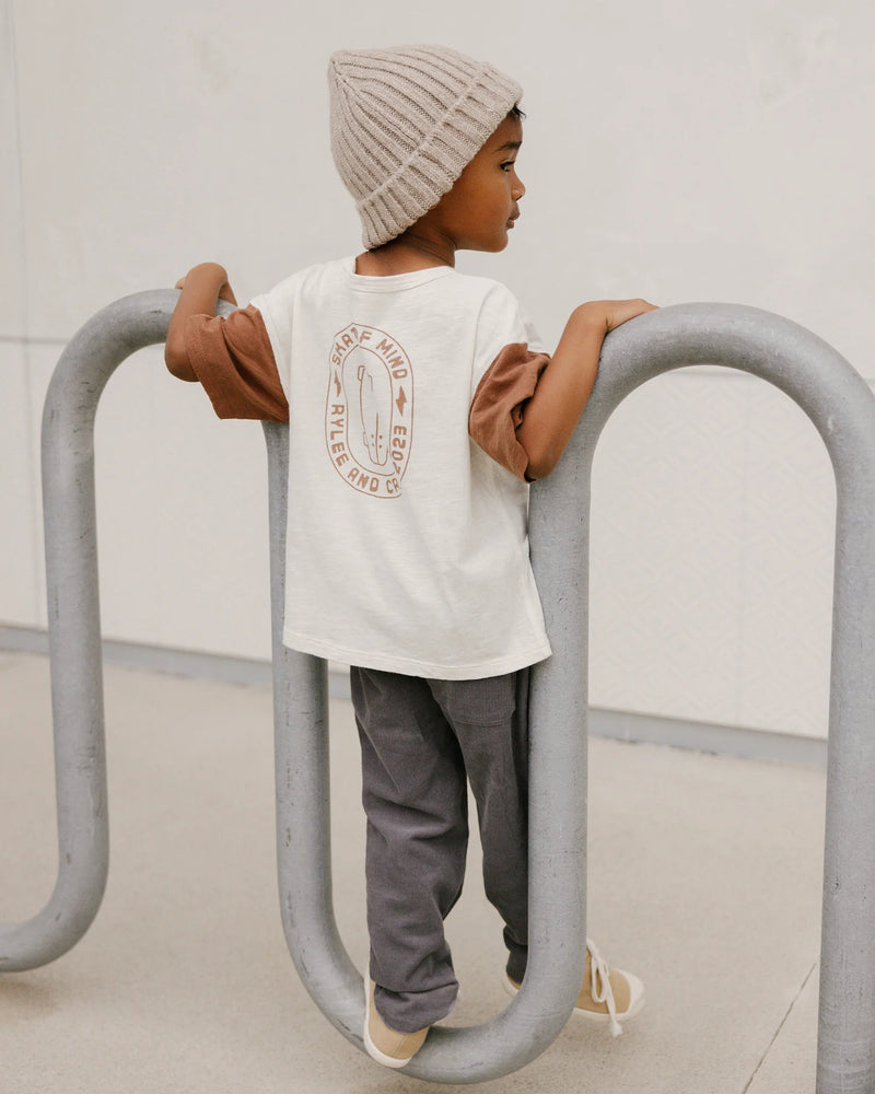 Rylee + Cru Henley Contrast Tee || Skate Of Mind kids T shirts Rylee And Cru   