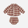 Rylee + Cru Nellie Set || Ruby Plaid kids onesies Rylee And Cru   