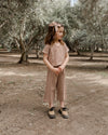 Rylee + Cru Wide Leg Pant || Brown Gingham kids pants Rylee And Cru   