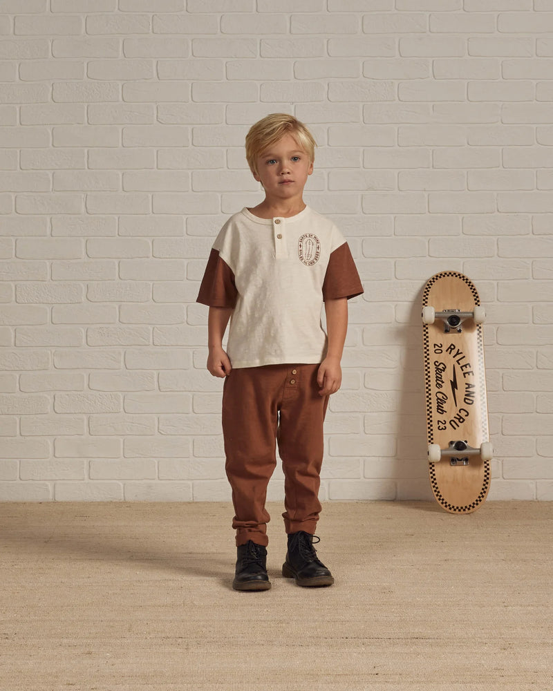 Rylee + Cru Henley Contrast Tee || Skate Of Mind kids T shirts Rylee And Cru   