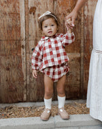 Rylee + Cru Nellie Set || Ruby Plaid kids onesies Rylee And Cru   