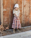 Rylee + Cru Ruffled Midi Skirt || Ruby Plaid kids skirts Rylee And Cru   