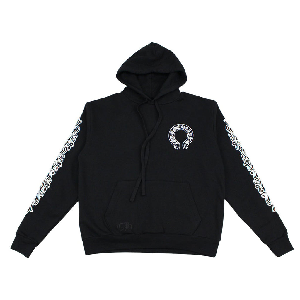 CH Floral Horseshoe Pullover Hoodie Black CH Long Sleeve Tee CHROME HEARTS   