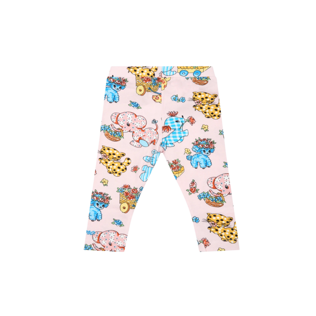 Moschino Kids Baby Girl Pink Leggings With Logo – Crown Forever