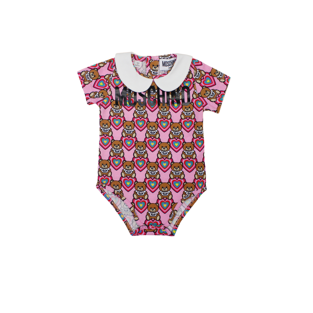 Moschino Baby Sweet Heart Printed Bodysuit baby onesies Moschino   