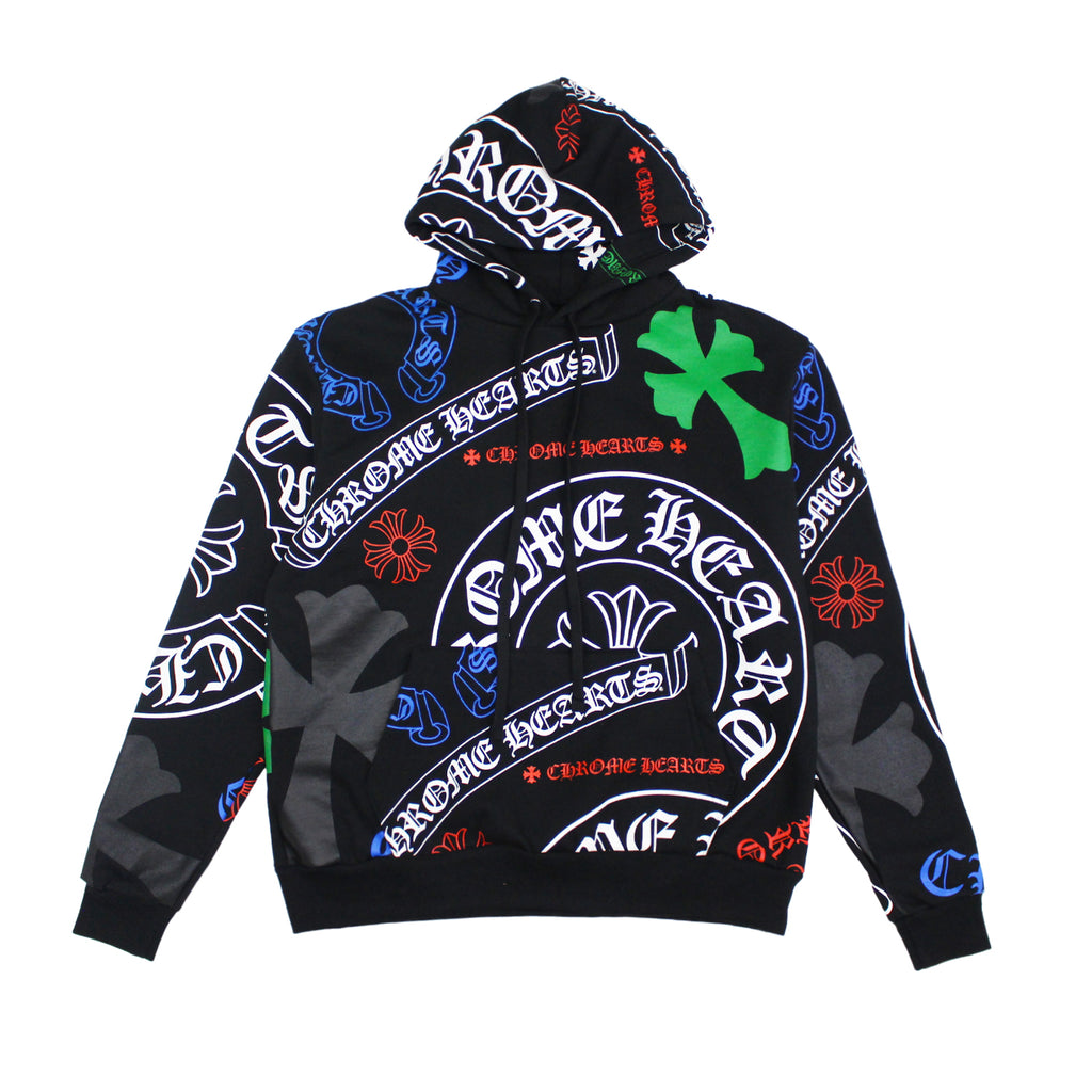 CH Multicolor Logo Stencil Pullover Hoodie CH Pullover Hoodie CHROME HEARTS   