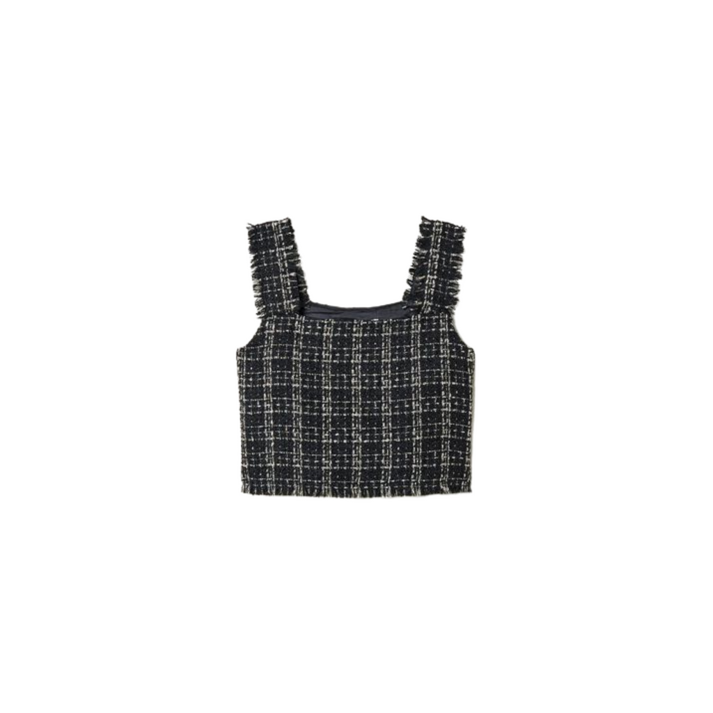 TWINSET Lurex Tweed Top Black Jacquard kids tops TWINSET   