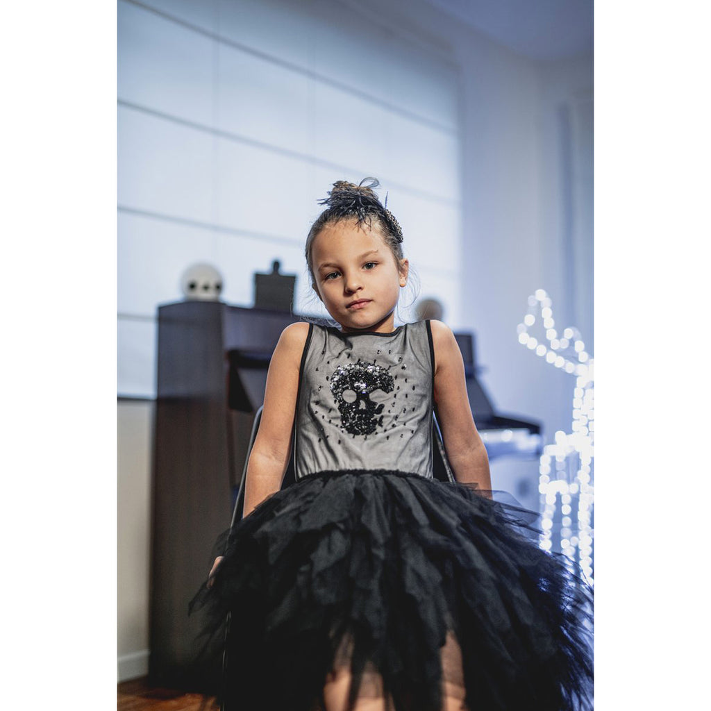 Nununu World x TUTU DU MONDE Holiday Shades of Skull Dress kids dresses Tutu Du Monde   