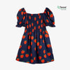 Mini Rodini Strawberries woven puff sleeve dress kids dresses Mini Rodini   