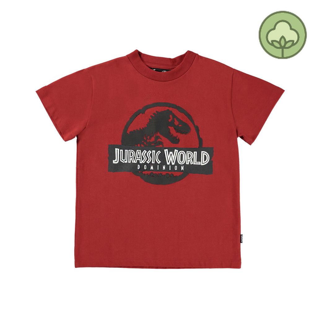 Molo x Jurassic World Kids Roxo Red Ochre T Shirt Crown Forever