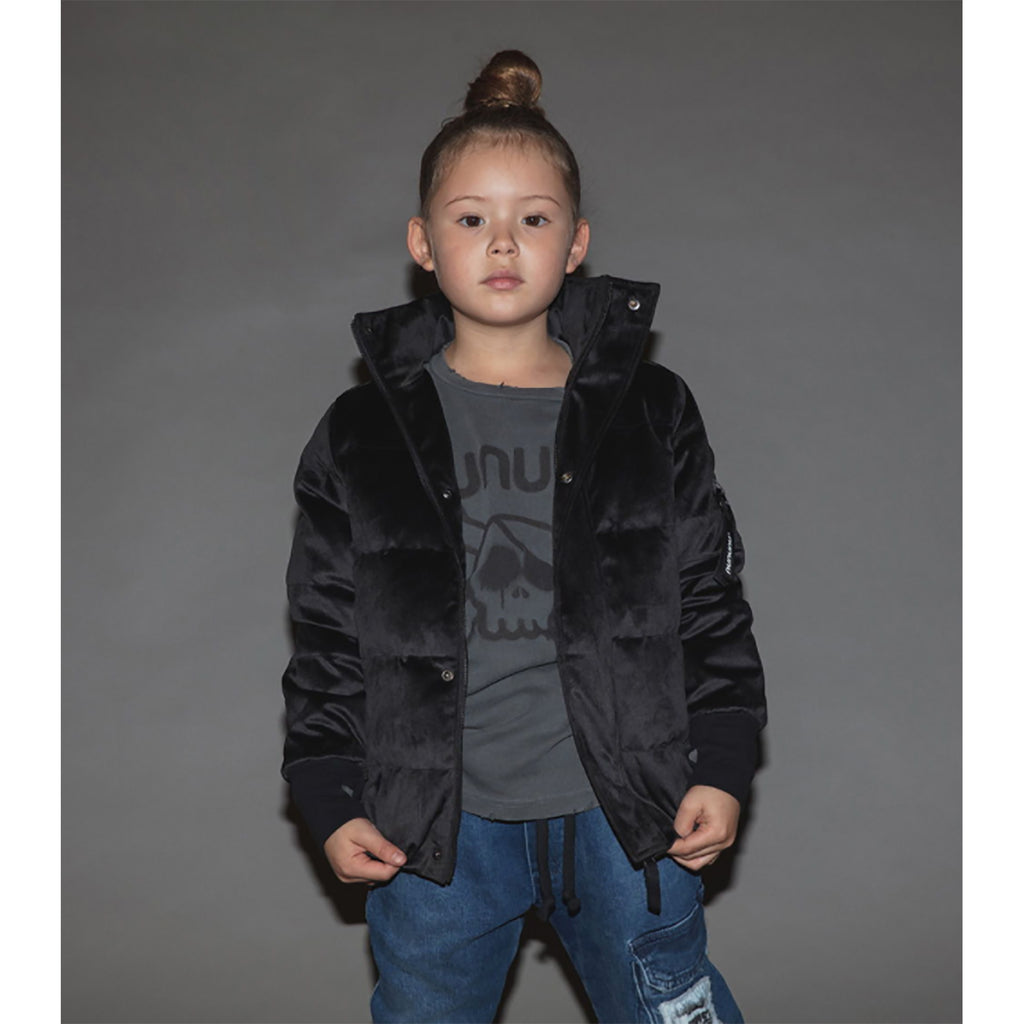 Nununu World Velvety Down Jacket Black kids jackets Nununu World   