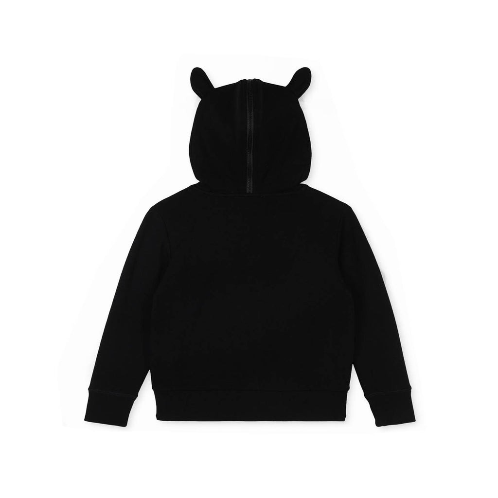 Stella McCartney Kids Cat Cotton Zip-Up Hoodie Black kids jackets Stella McCarney Kids   