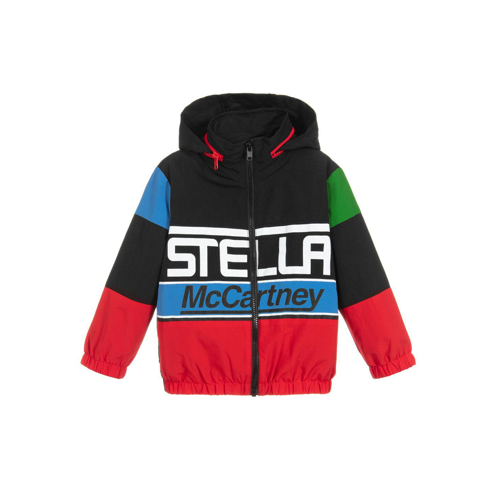 Stella McCartney Kids Boys Black Logo Jacket kids jackets Stella McCarney Kids   