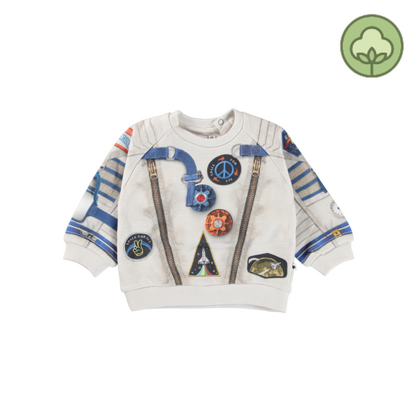 Molo Kids Disc Be Astronaut – Baby Forever Crown Sweatshirt NASA