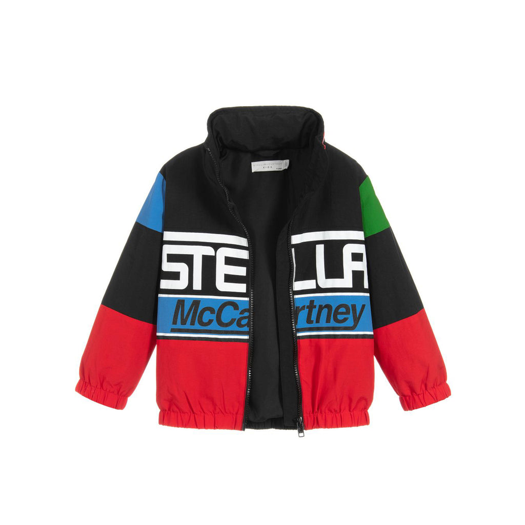 Stella McCartney Kids Boys Black Logo Jacket kids jackets Stella McCarney Kids   