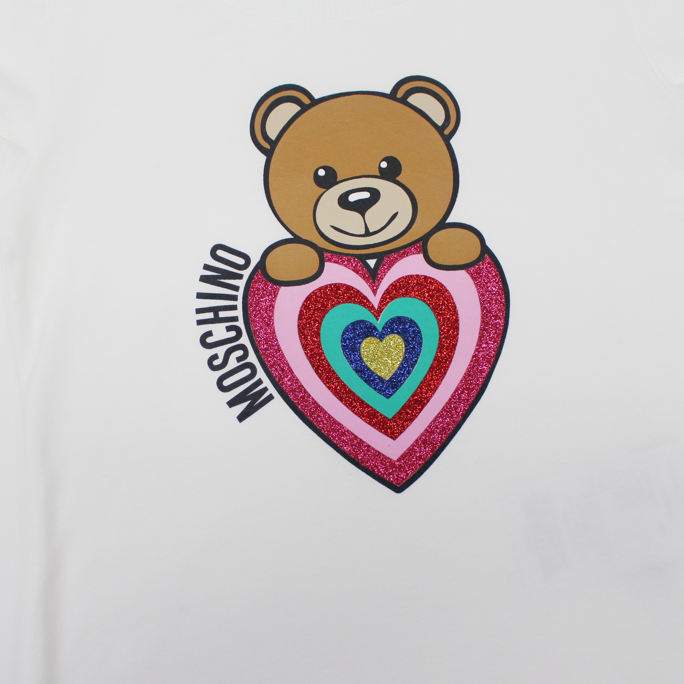 Moschino Kids Logo with Teddy Bear Sweater - Ivory