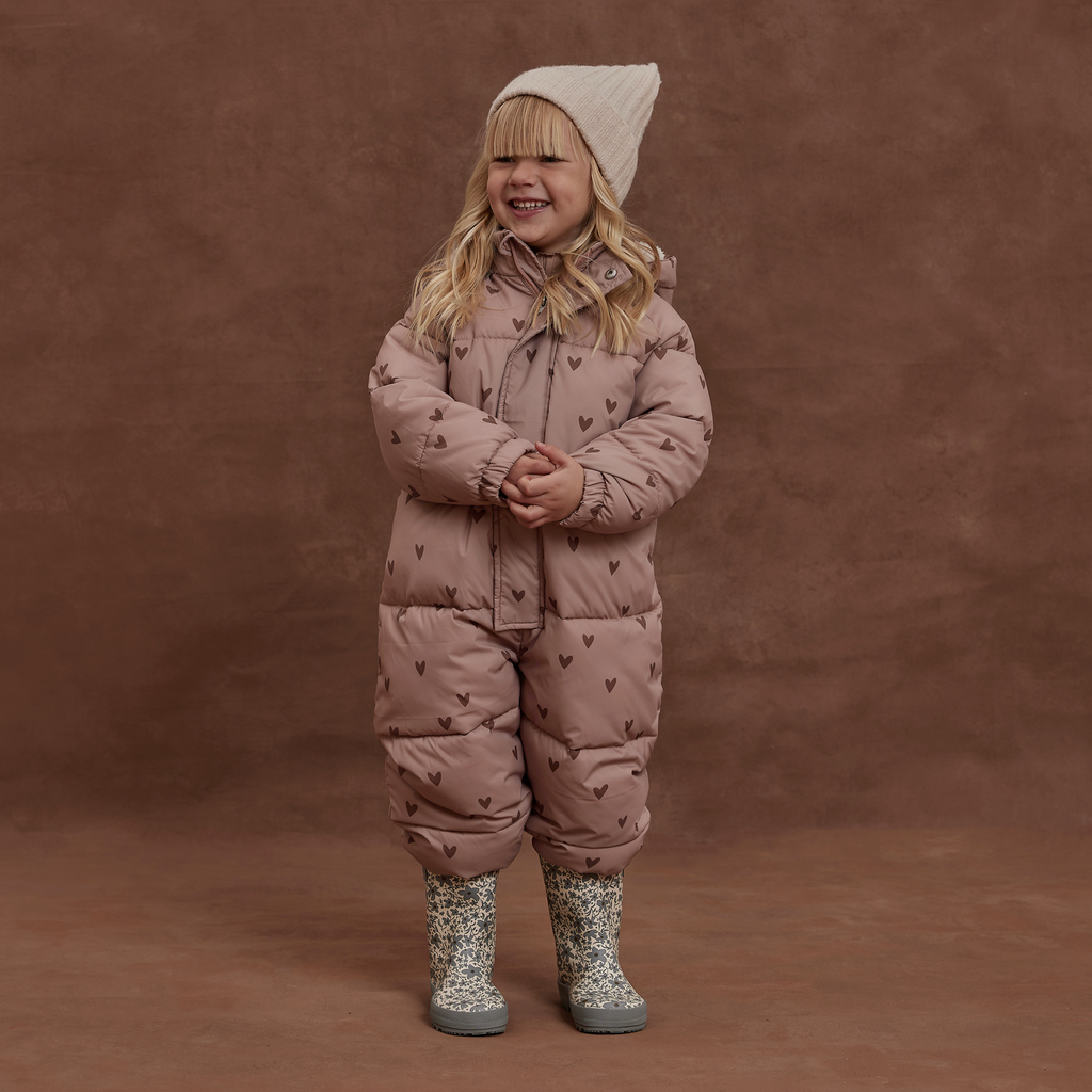 Rylee + Cru Baby Puffer One Piece Snowsuit Hearts kids jackets Rylee And Cru   