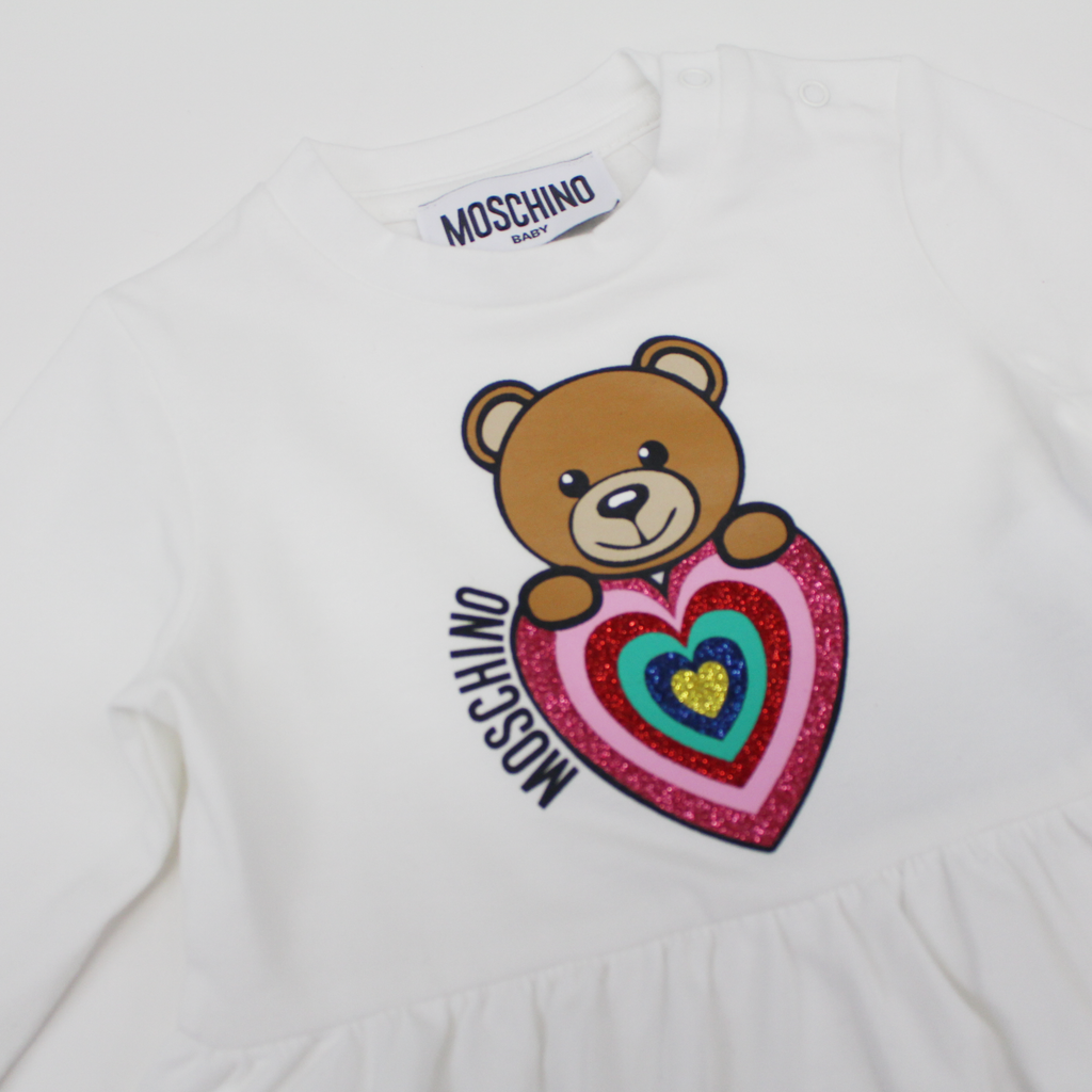 Baby Teddy Bear Jersey Sweatshirt And Sweatpants Set in Multicoloured -  Moschino Kids