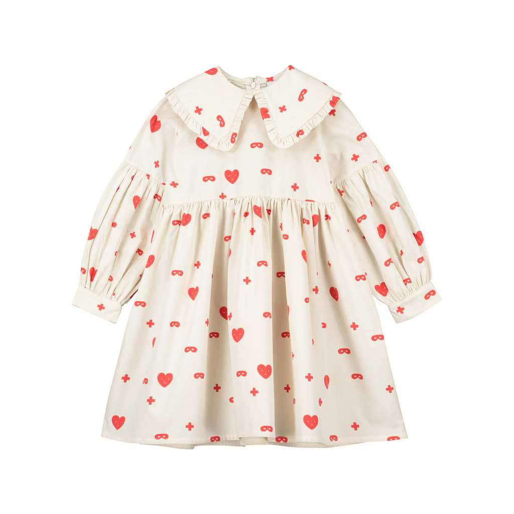 Beau Loves Natural Hearts + Masks Margo Frill Collar Dress kids dresses Beau Loves   