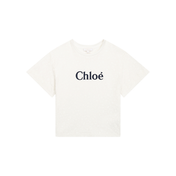 Chloé Kids Logo T Shirt Off White Mini Me – Crown Forever