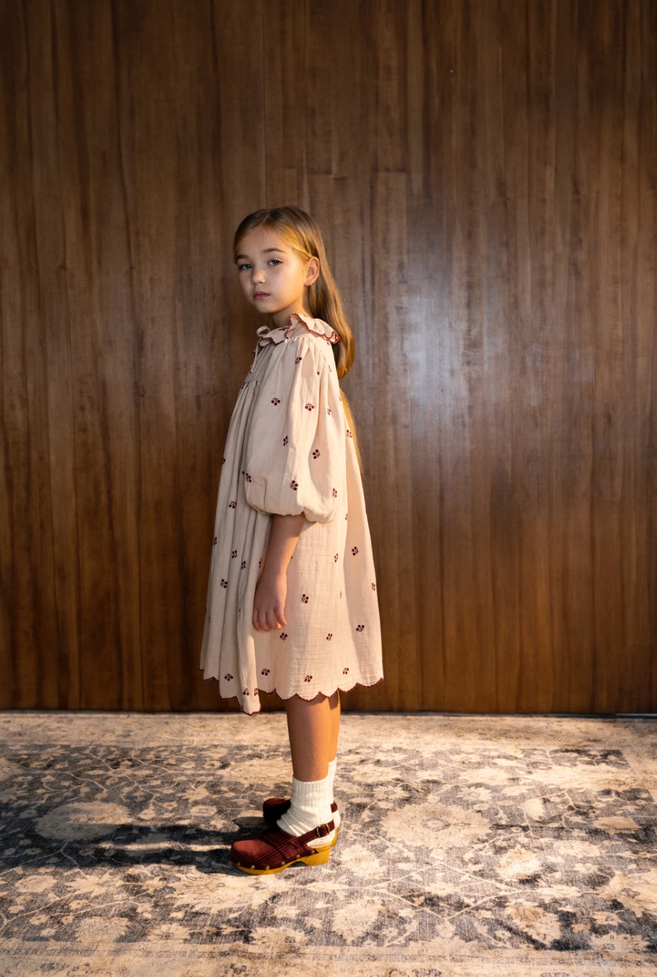 4Y♥️bebe organic Olivia dress natural - ワンピース