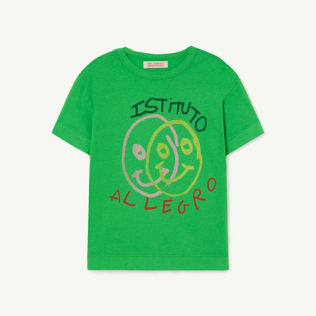 The Animals Observatory Green Rooster T-Shirt kids T shirts The Animals Observatory   