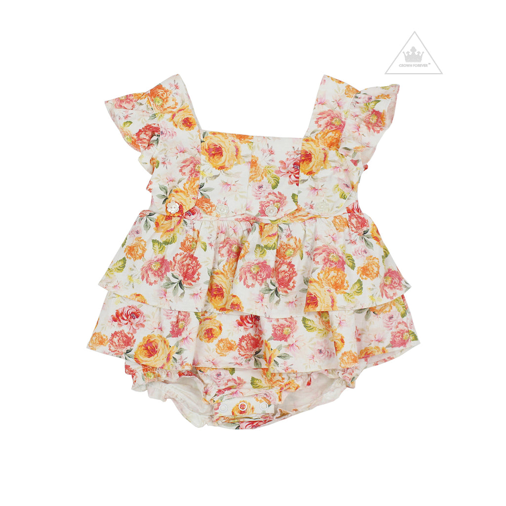 Lil Lemons Peony Baby Dress Coral kids dresses Lil Lemons By For Love And Lemons   