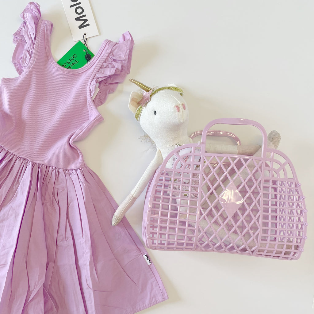 Sun Jellies Retro Basket (Small) Lilac kids bags Sun Jellies   